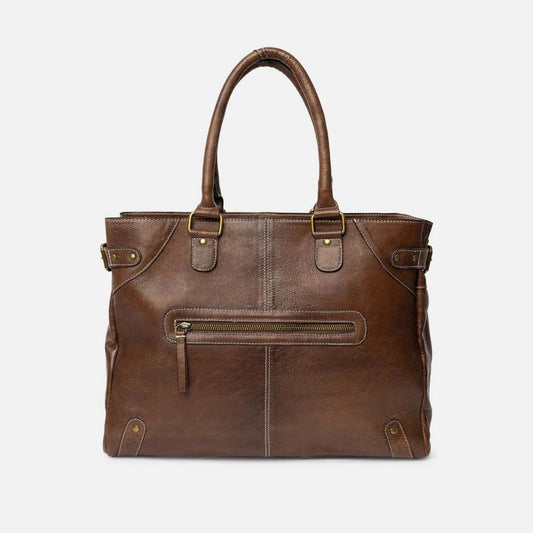 Hiroko leðurtölvutaska, woodsmoke