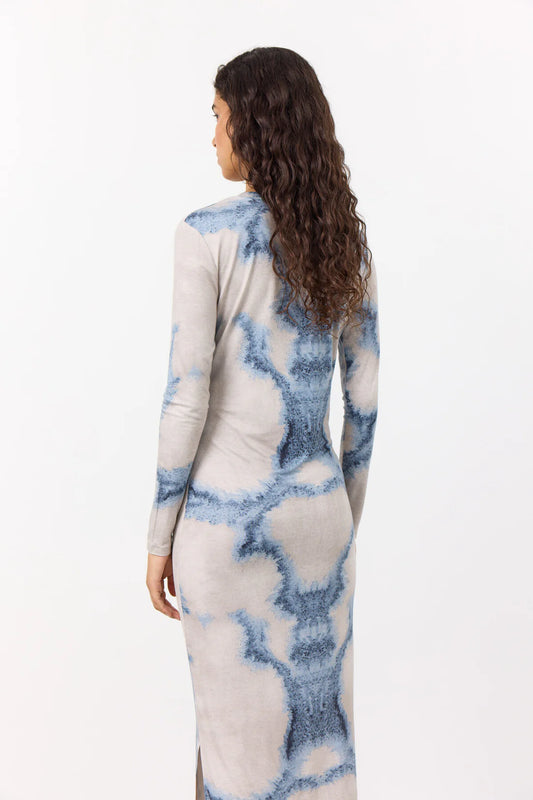 Indigo kjóll, blár