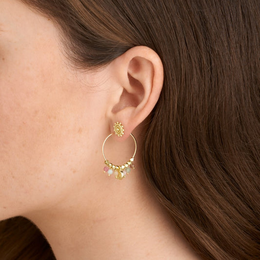 Creoler eyrnalokkar gylltir, grænir