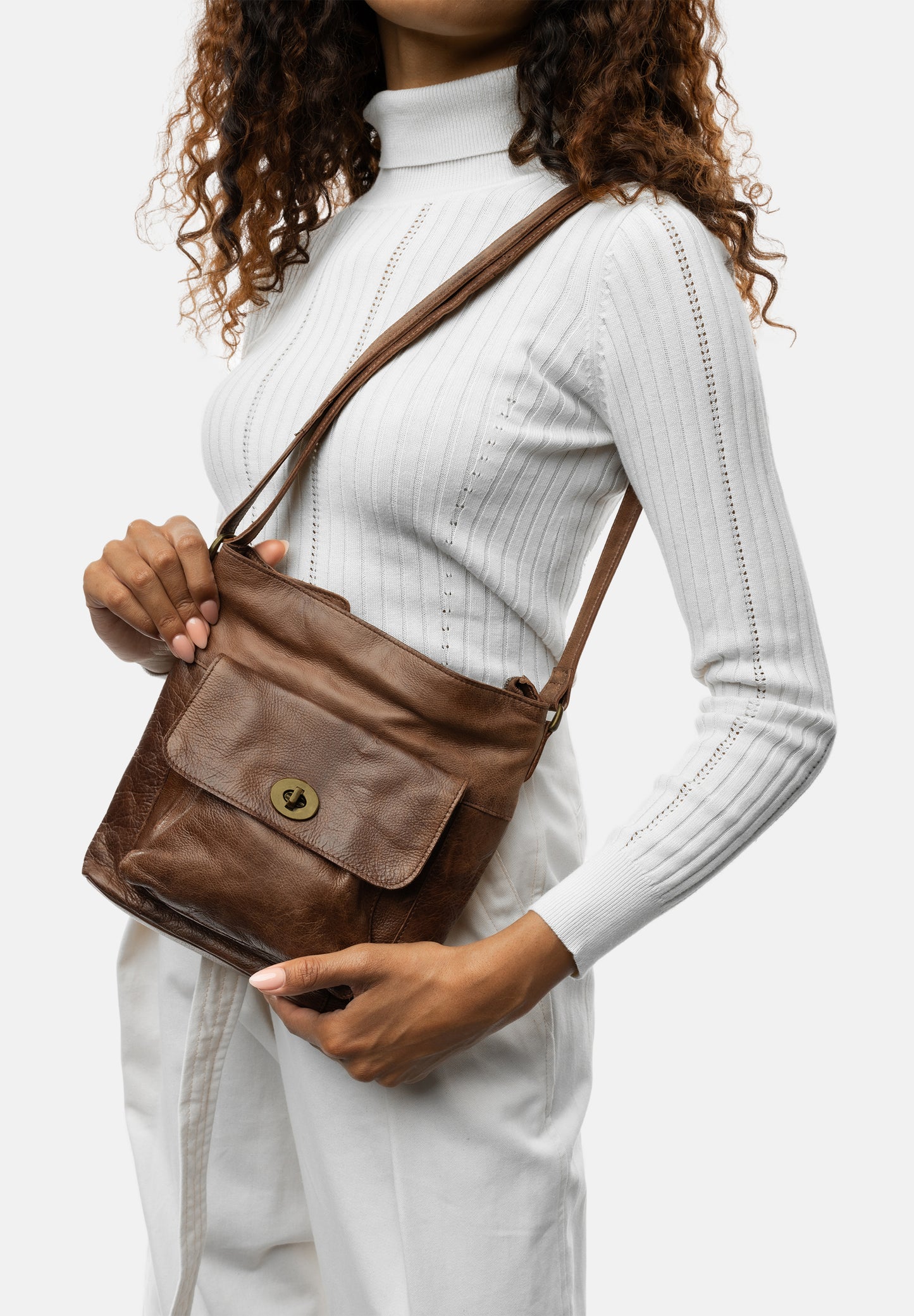 Kay leðurtaska, woodsmoke