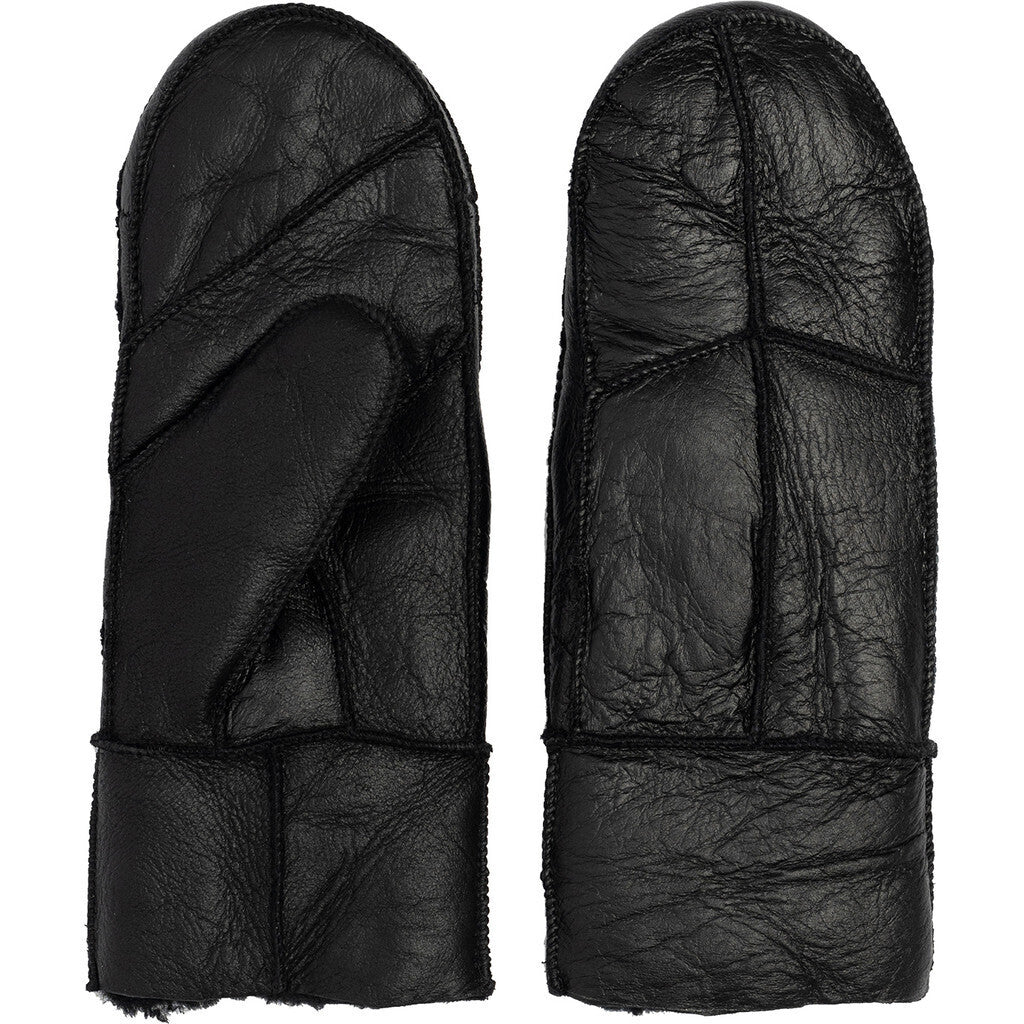 Henny leðurlúffur, svartar