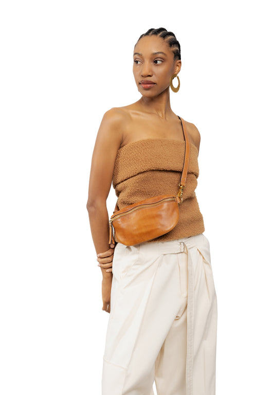 Gisela mittistaska, burned tan