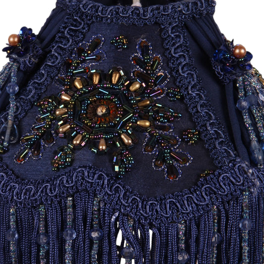 Lampaskermur m.kögri, blár