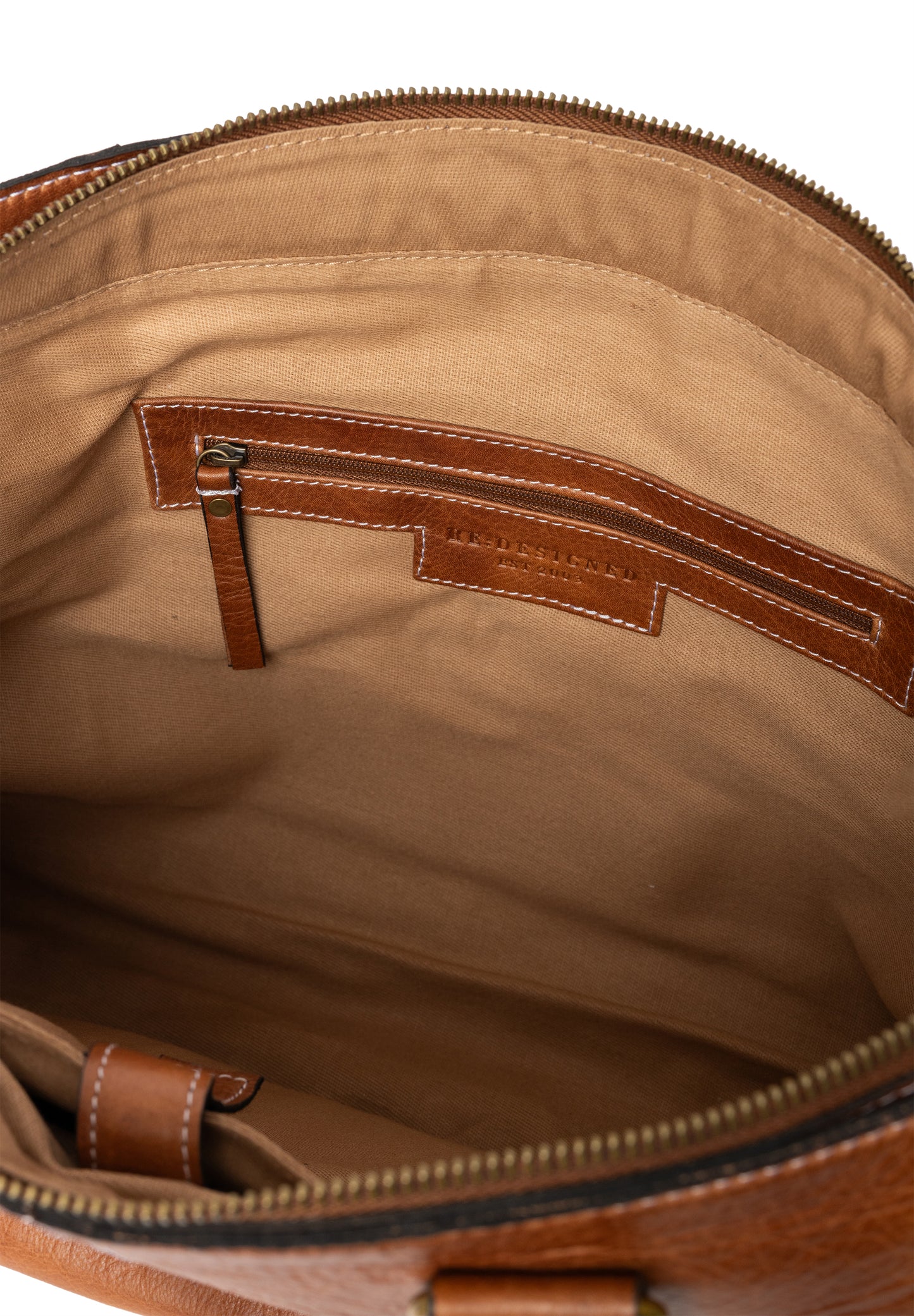 Hiroko leðurtölvutaska, walnut