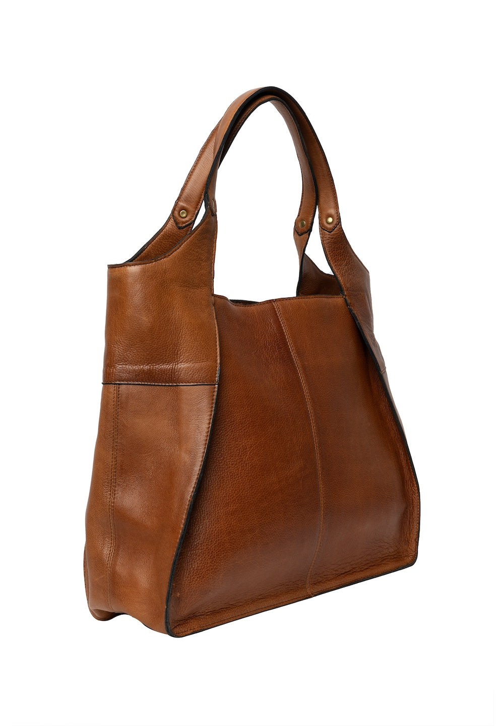 Jona leðurtaska, walnut