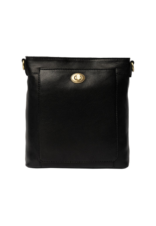 Moa leðurtaska, svört