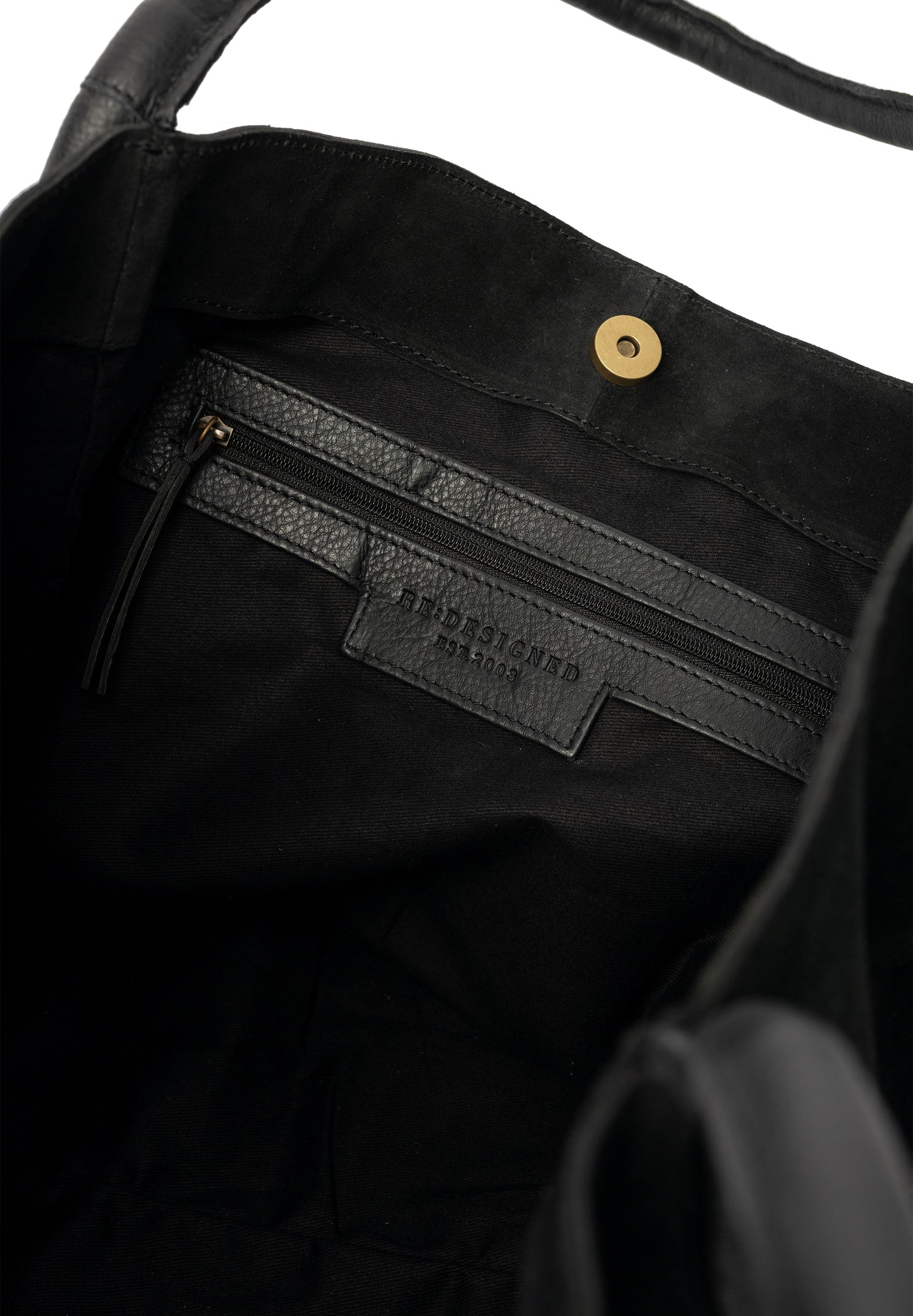 Meno rúskinnstaska, svört