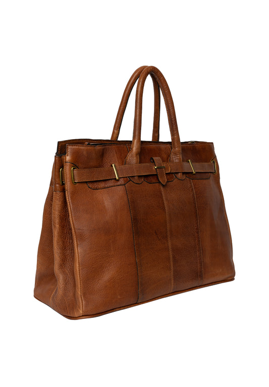 Mada leðurtaska stór, walnut