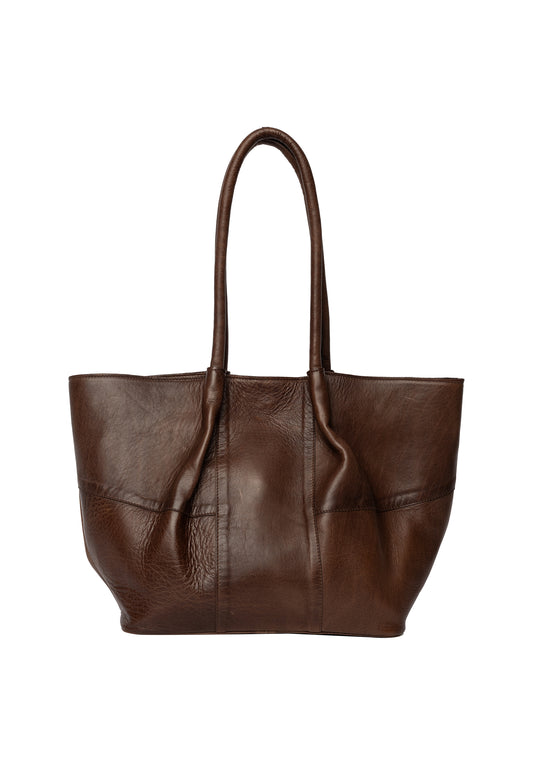 Mane leðurtaska minni, woodsmoke brún