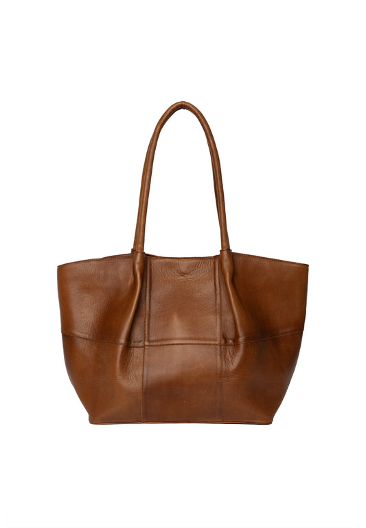 Mane leðurtaska stór, walnut