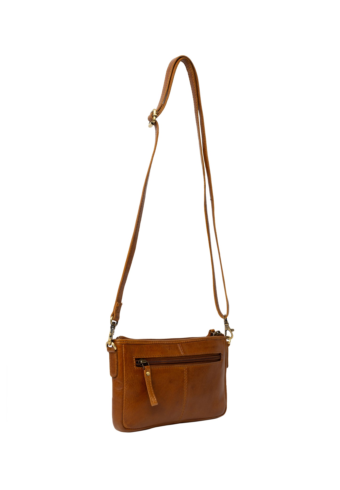 Mika leðurtaska lítil, tan