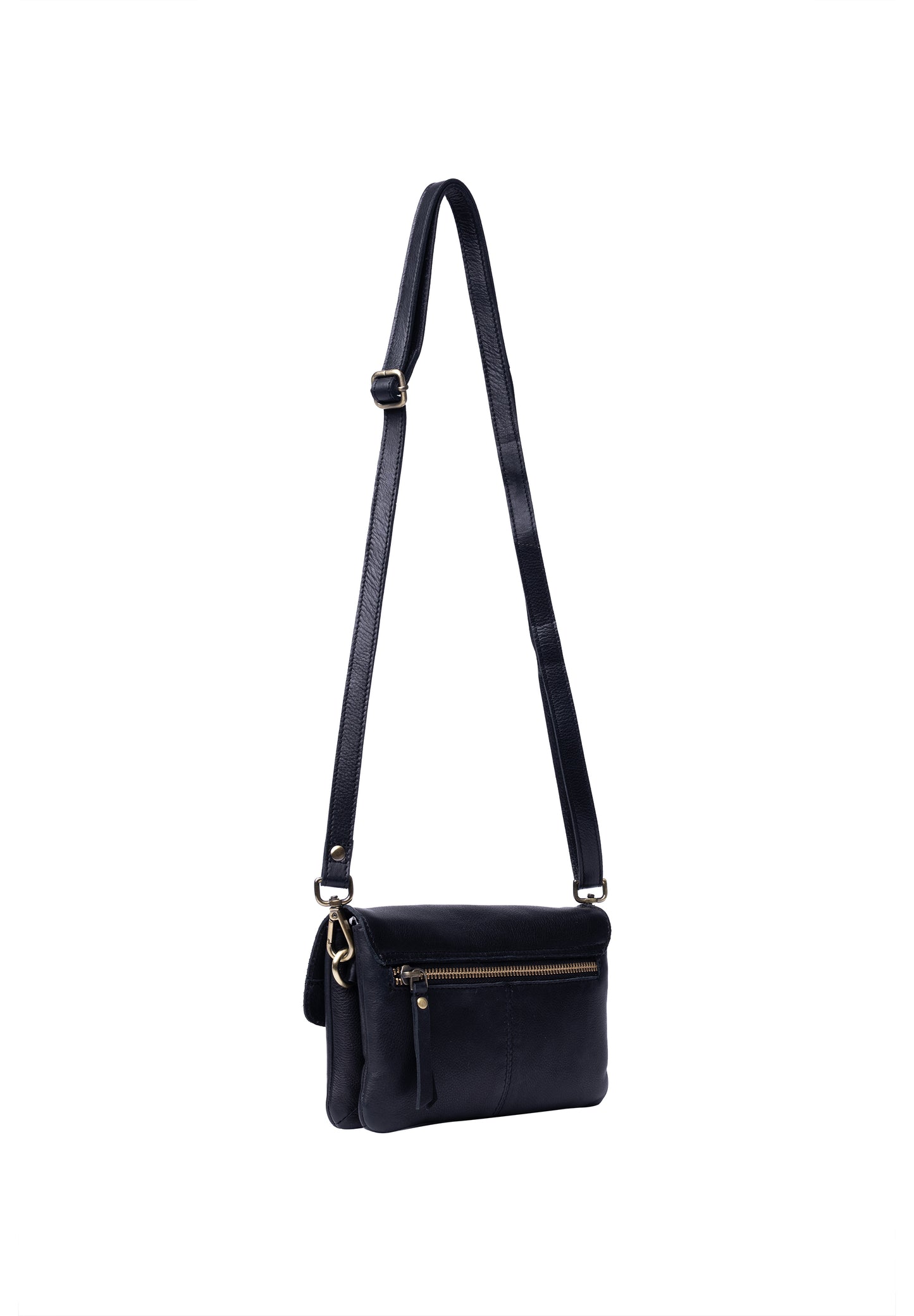 Nisha leðurtaska, svört