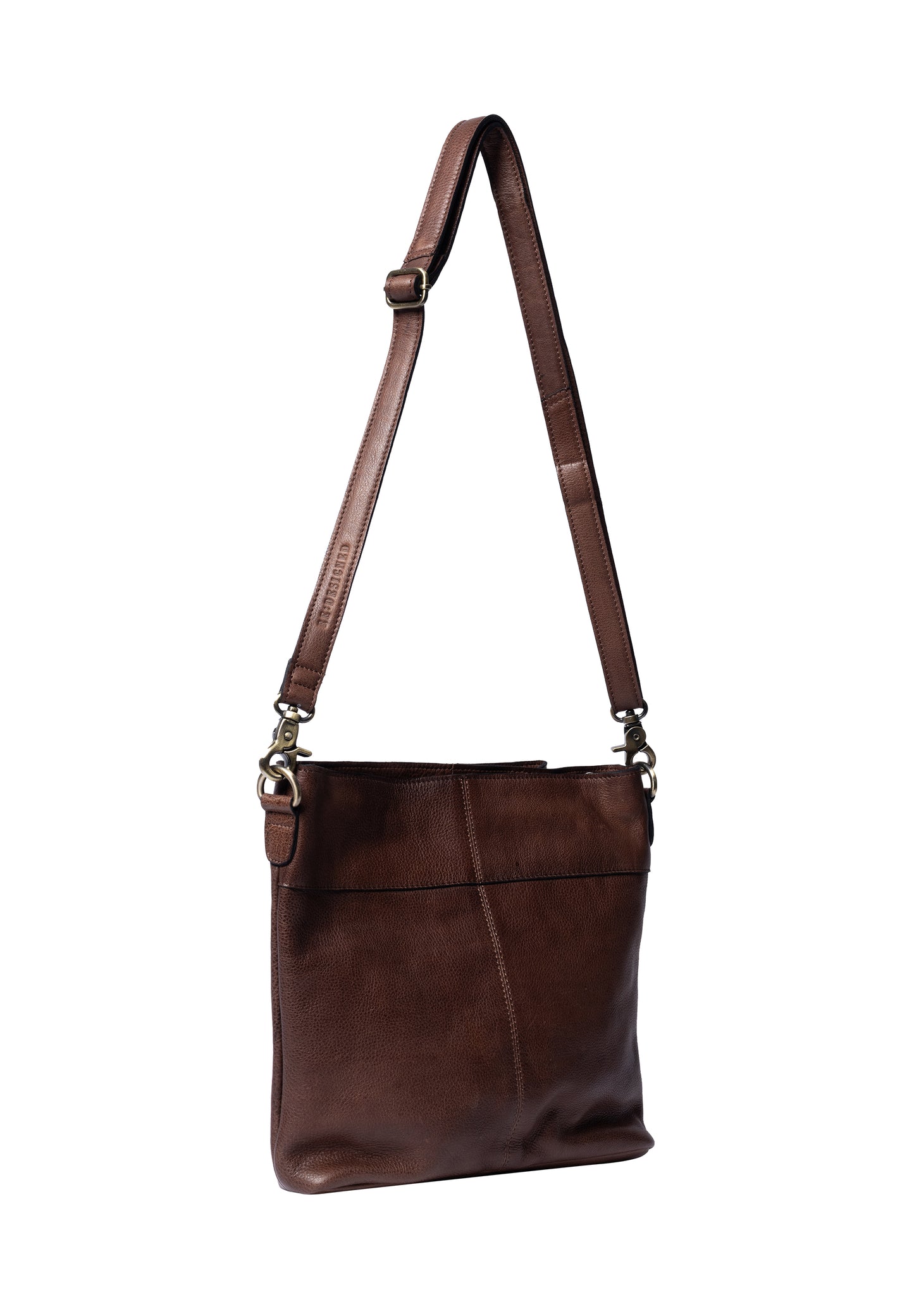 Nisa leðurtaska, millistærð, Woodsmoke