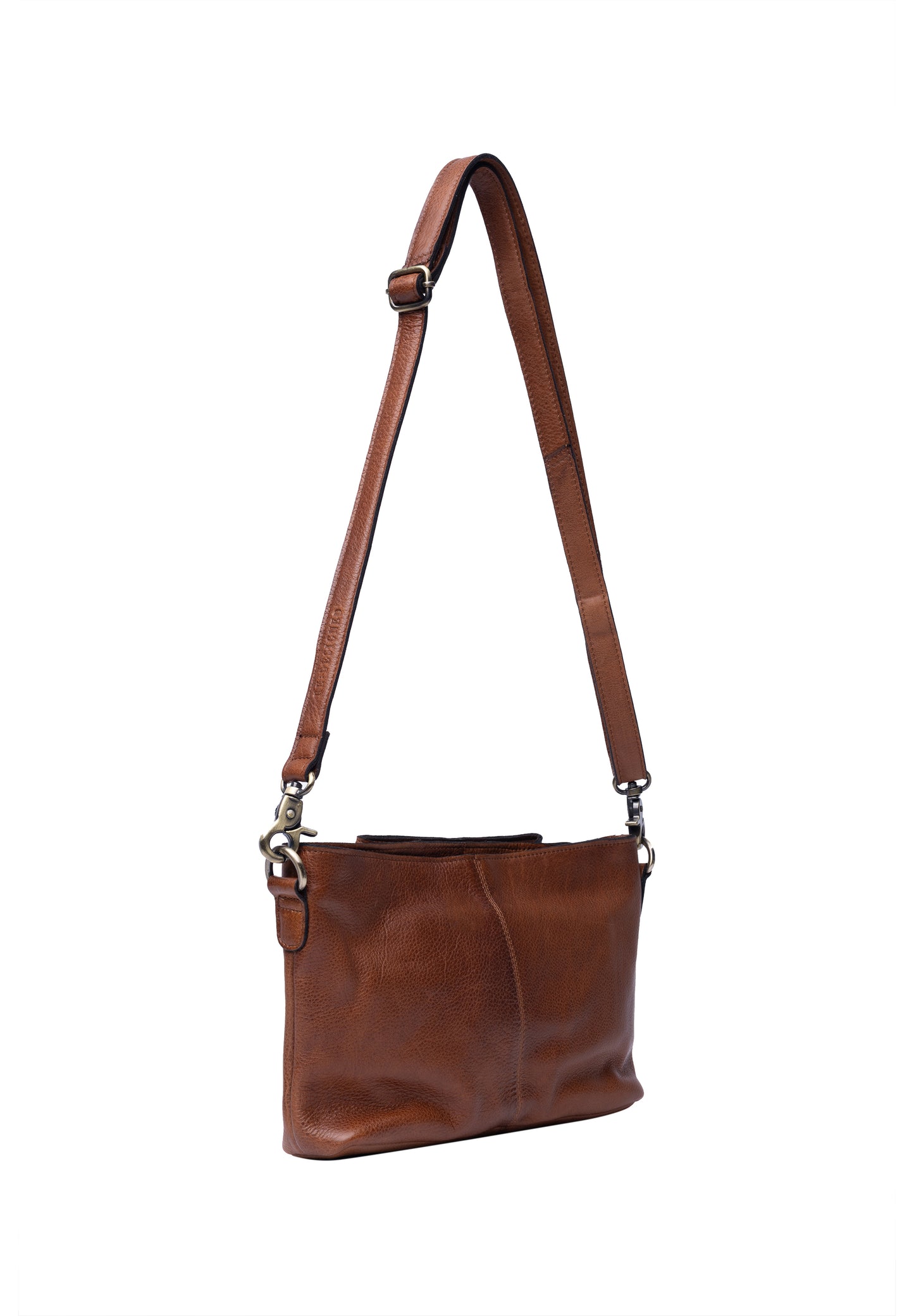 Nisa leðurtaska, lítil, walnut