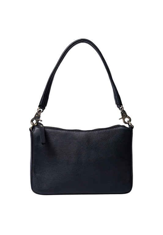 Nada leðurtaska, svört