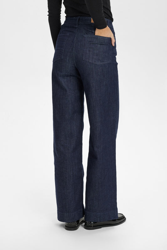 NuParis long gallabuxur, dökkbláar