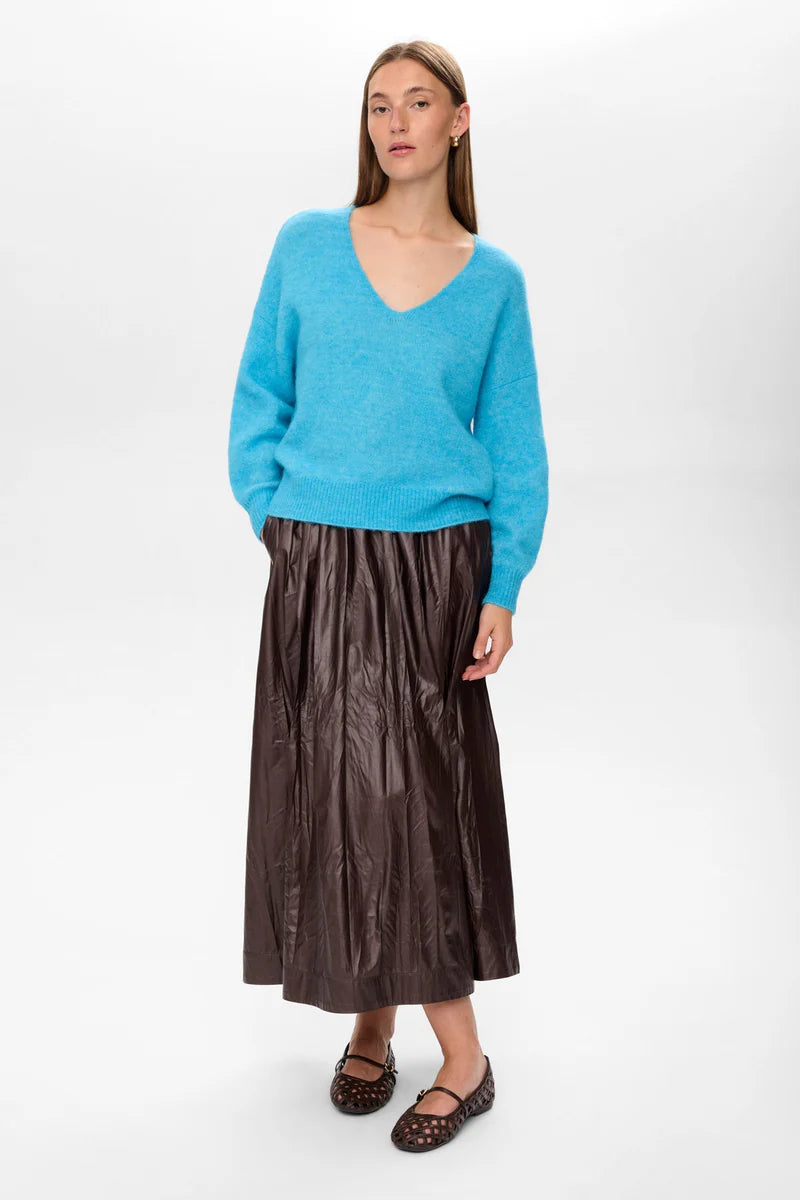 NuRiette v-neck peysa, blá