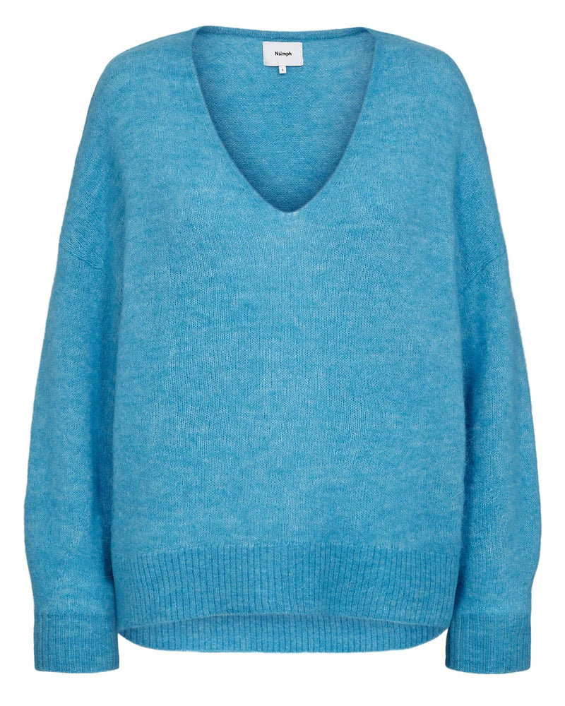 NuRiette v-neck peysa, blá