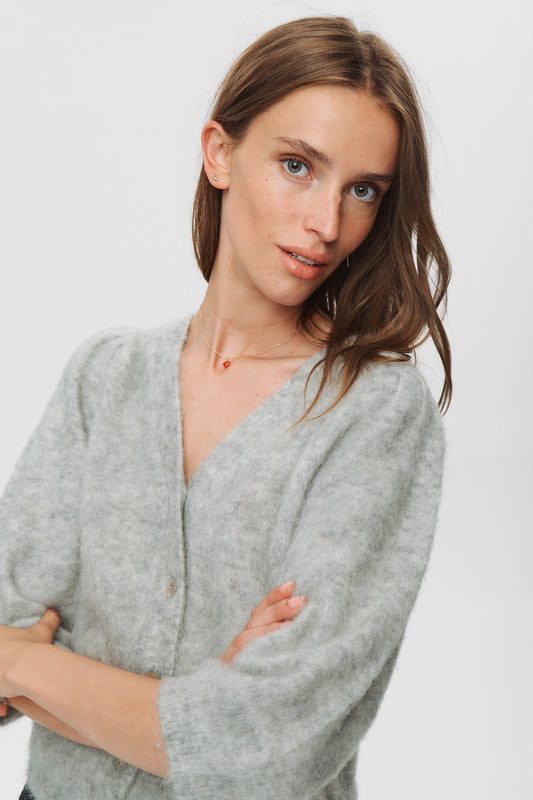 NuSuri cardigan peysa, grá