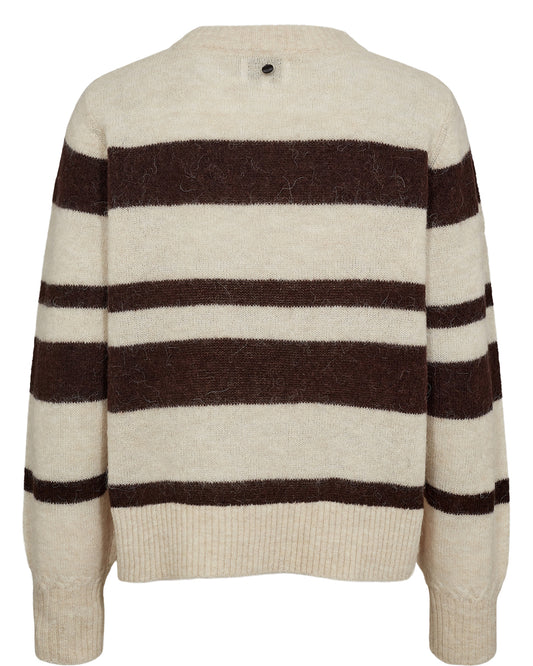 NuRiette lokuð peysa, brún