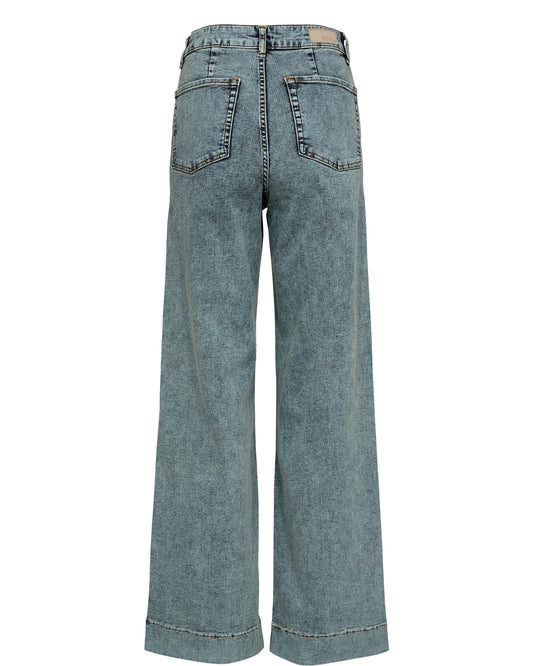 NuParis long gallabuxur, bleached