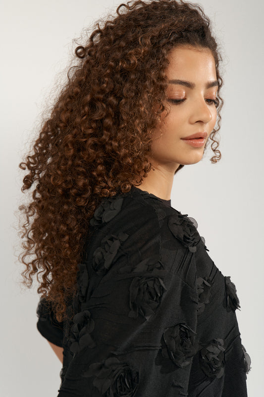 NuRosie stuttermabolur, svartur