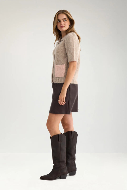 NuSalia cardigan peysa, brún