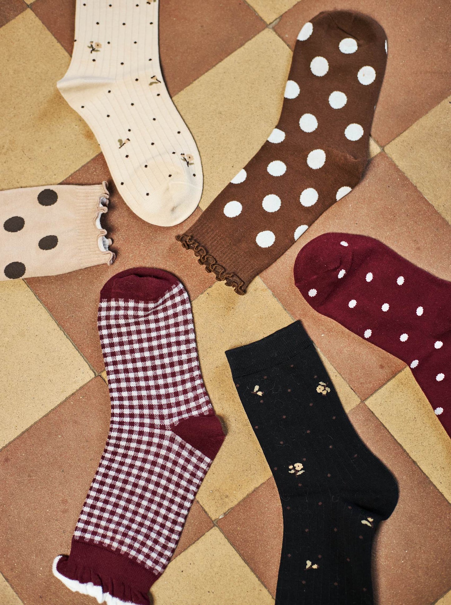 Lumina sokkar, vínrauðir