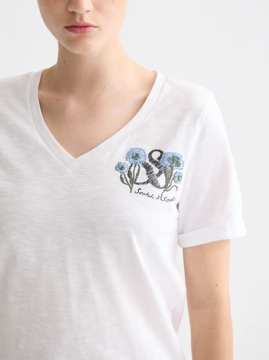 Scotch stuttermabolur, hvítur