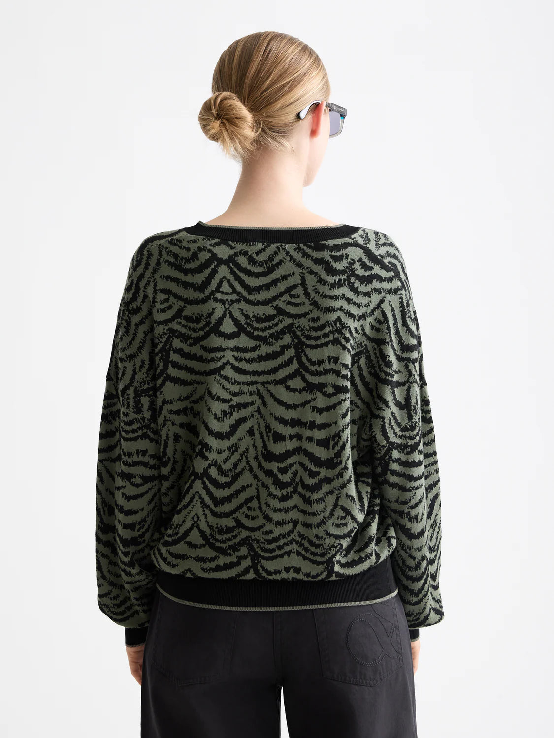 Jacquard peysa, græn
