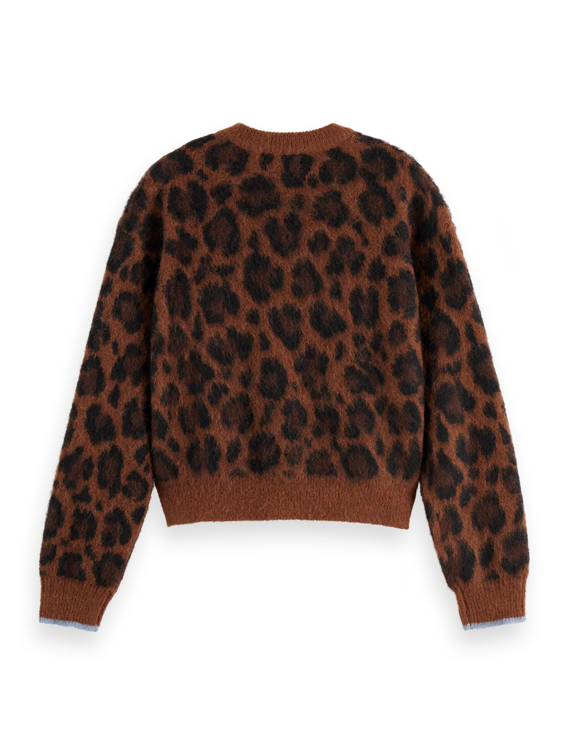 Fuzzy jacquard peysa, hlébarða