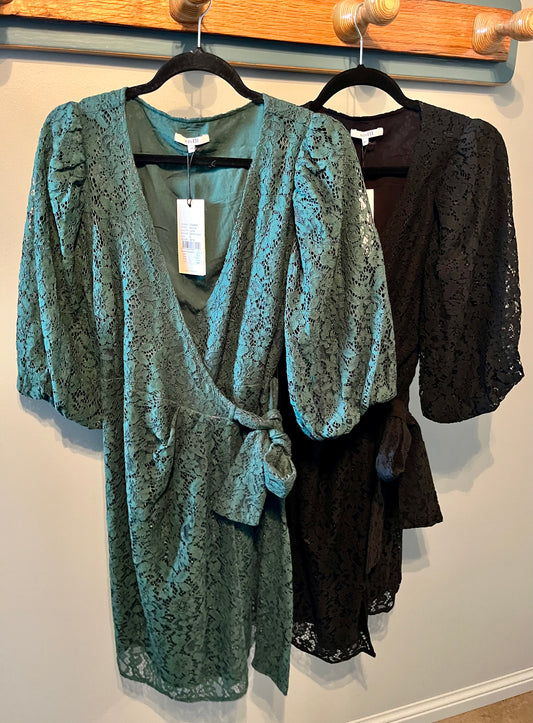 Dovie blúndukjóll, grænn