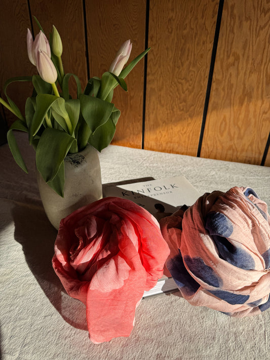 Mimi silkiklútur, coral