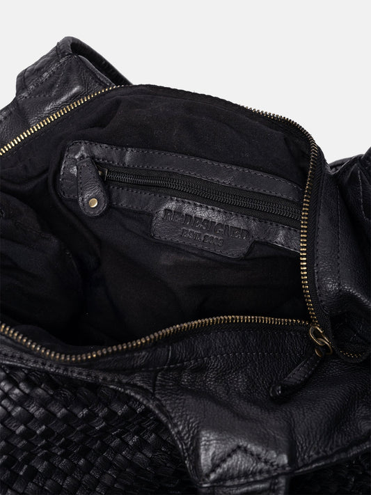 Jenne leðurtaska stór, svört