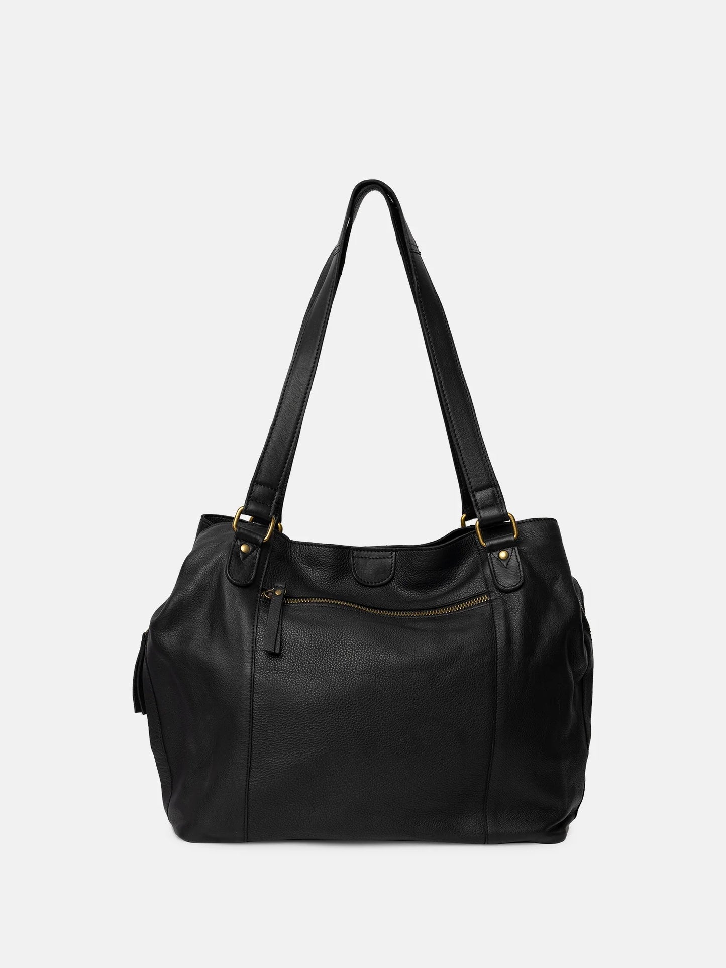 Jess leðurtaska stór, svört