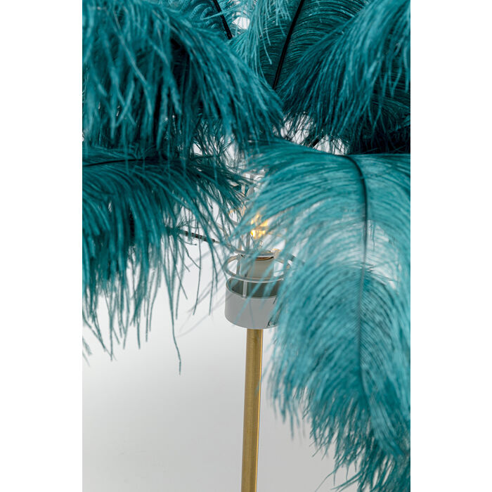 Feather borðlampi, grænblár