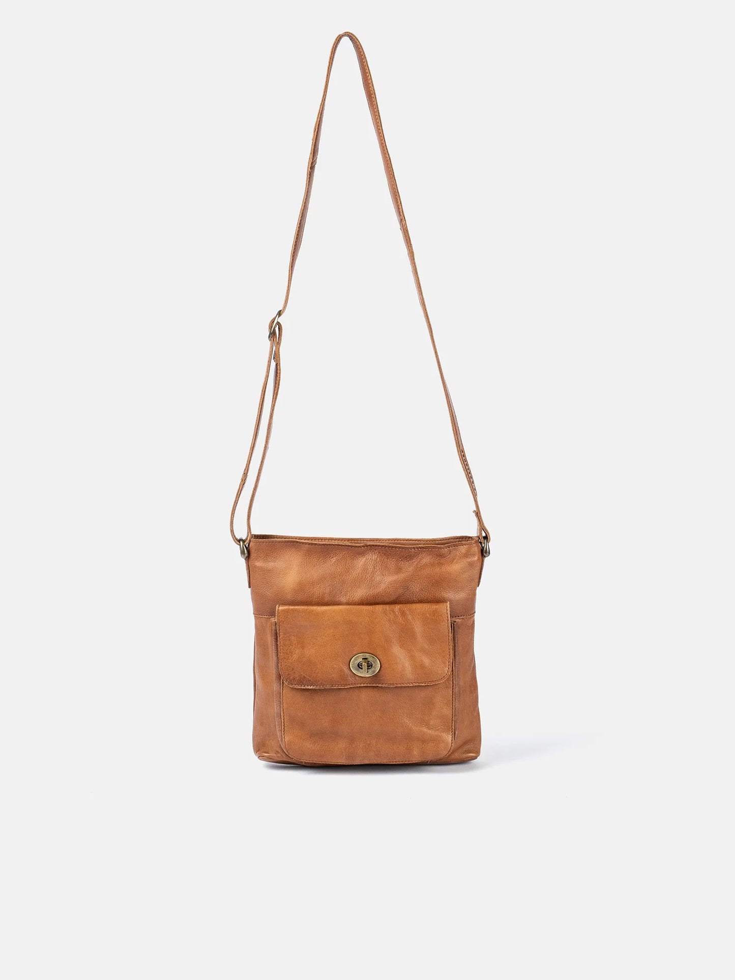 Kay leðurtaska, walnut