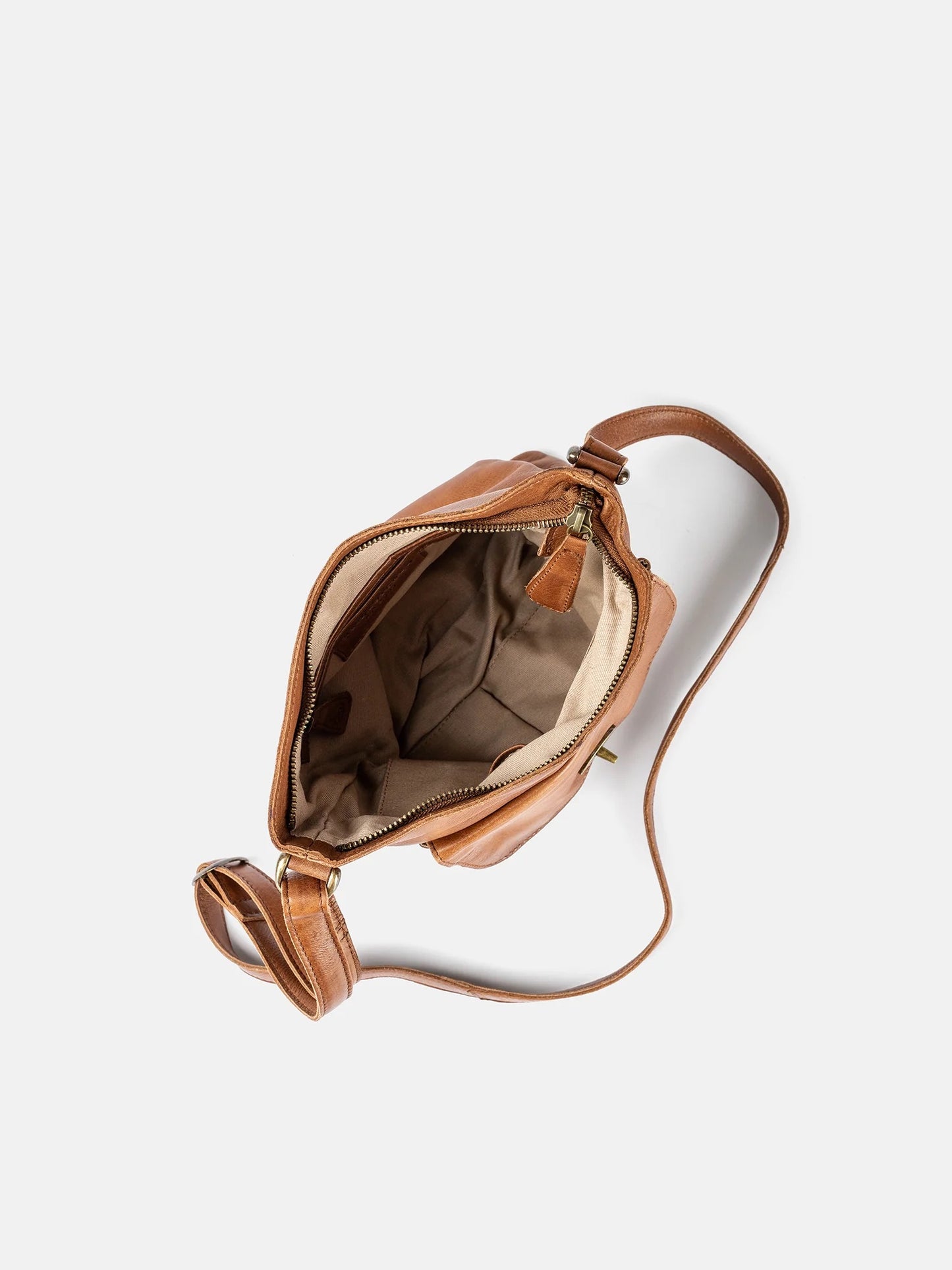Kay leðurtaska, walnut