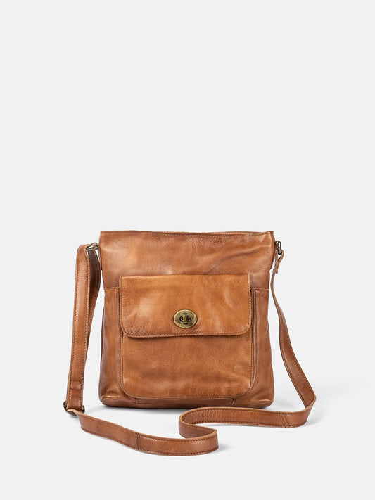 Kay leðurtaska, walnut