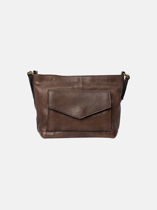 Luzia leðurtaska minni, woodsmoke