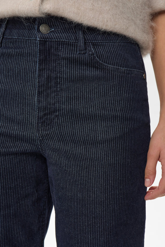 NuParis Flock Glam buxur, dökkbláar