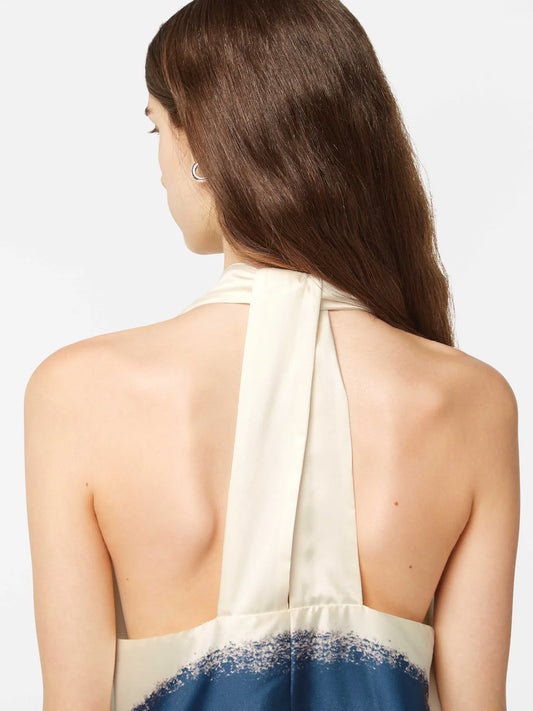 Scotch & Soda satín kjóll, litríkur