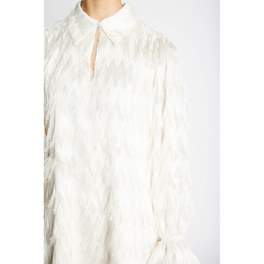 FrillyBBArmade kjóll, hvítur