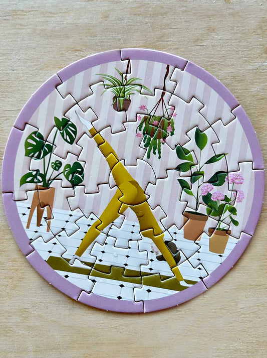 Mini púsl, jóga og plöntur