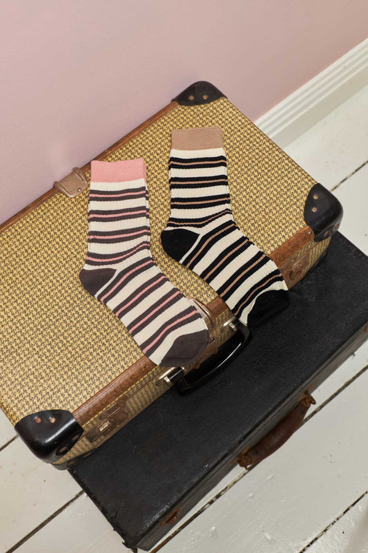 Brenda sokkar, bleikir/brúnir