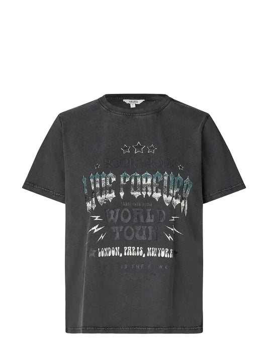 Live forever stuttermabolur, grár