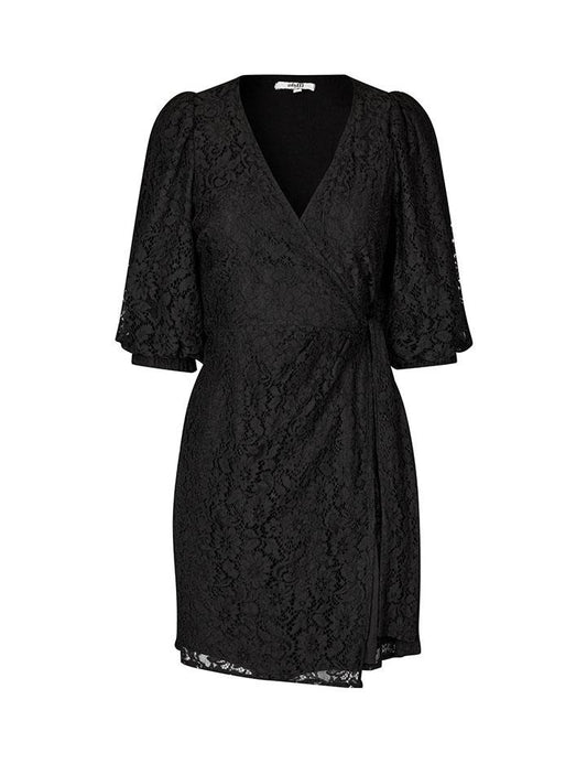 Dovie blúndukjóll, svartur