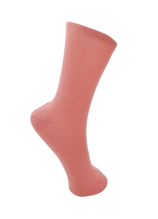Lurex sokkar, coral