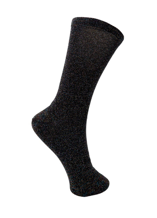 Lurex sokkar, svartir multi
