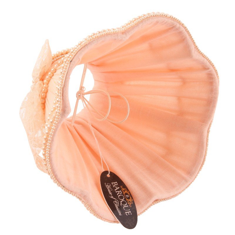 Lampaskermur 14 cm, bleik blúnda